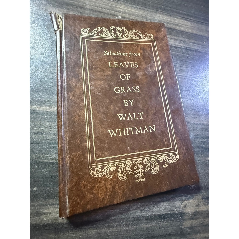 Selections from Leaves of Grass by Walt Whitman Vintage Hardcover Brown Gilt